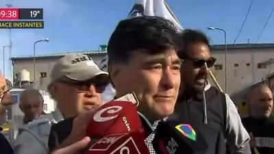 El llanto de Zannini ante las cámara tras su liberación El llanto de Zannini ante las cámara tras su liberación