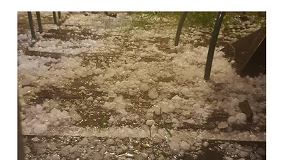 Un fuerte temporal con granizo soprendió en Buenos Aires Un fuerte temporal con granizo soprendió en Buenos Aires