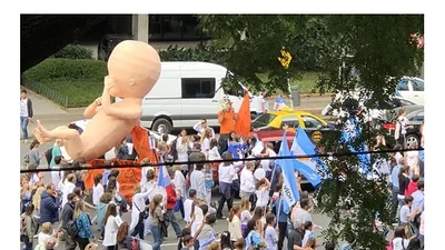 Los neonazis se sumaron a las marchas "provida" y provocó el repudio en las redes Los neonazis se sumaron a las marchas "provida" y provocó el repudio en las redes
