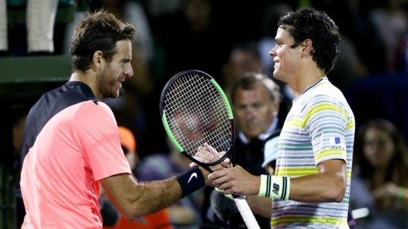 Del Potro le ganó a Raonic y pasa a la semifinal del Masters 1000 de Miami