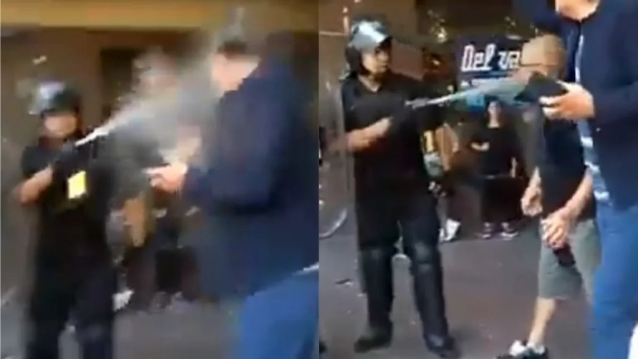 La Policía de la Ciudad gaseó a dos turistas que se toparon con la represión de San Telmo