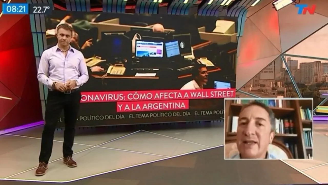 Video: luego de burlar la cuarentena, Adrián Ventura salió al aire de TN desde su casa