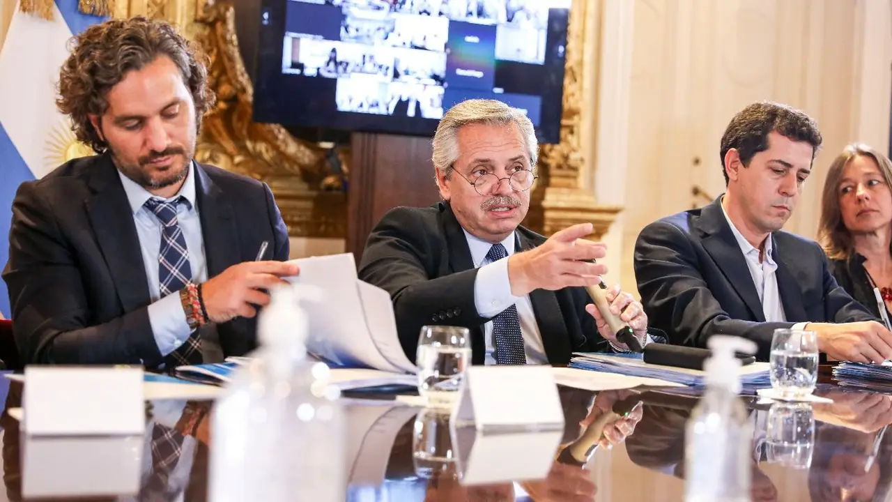 Cafiero, Wado y Alberto Fernández