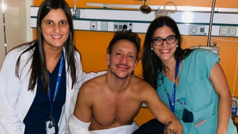 Nico Vázquez recibió el alta médico tras sufrir una infección por un accidente en su codo