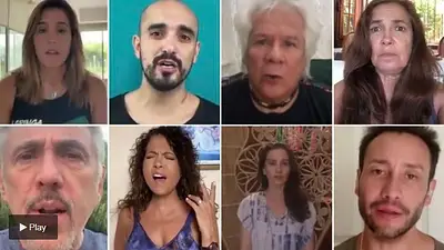 #ArgentinaCanta: más de 35 artistas entonaron "Como la cigarra" de María Elena Walsh desde sus hogares #ArgentinaCanta: más de 35 artistas entonaron "Como la cigarra" de María Elena Walsh desde sus hogares