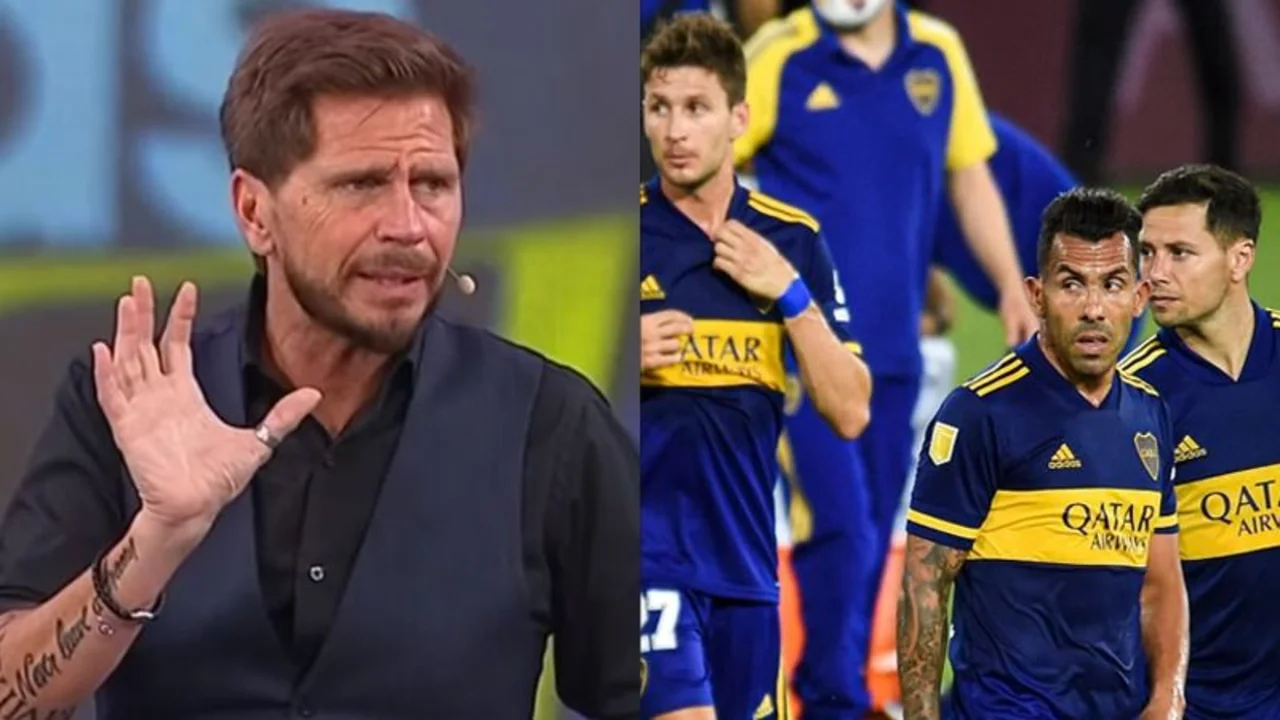 El Pollo Vignolo y los jugadores de Boca