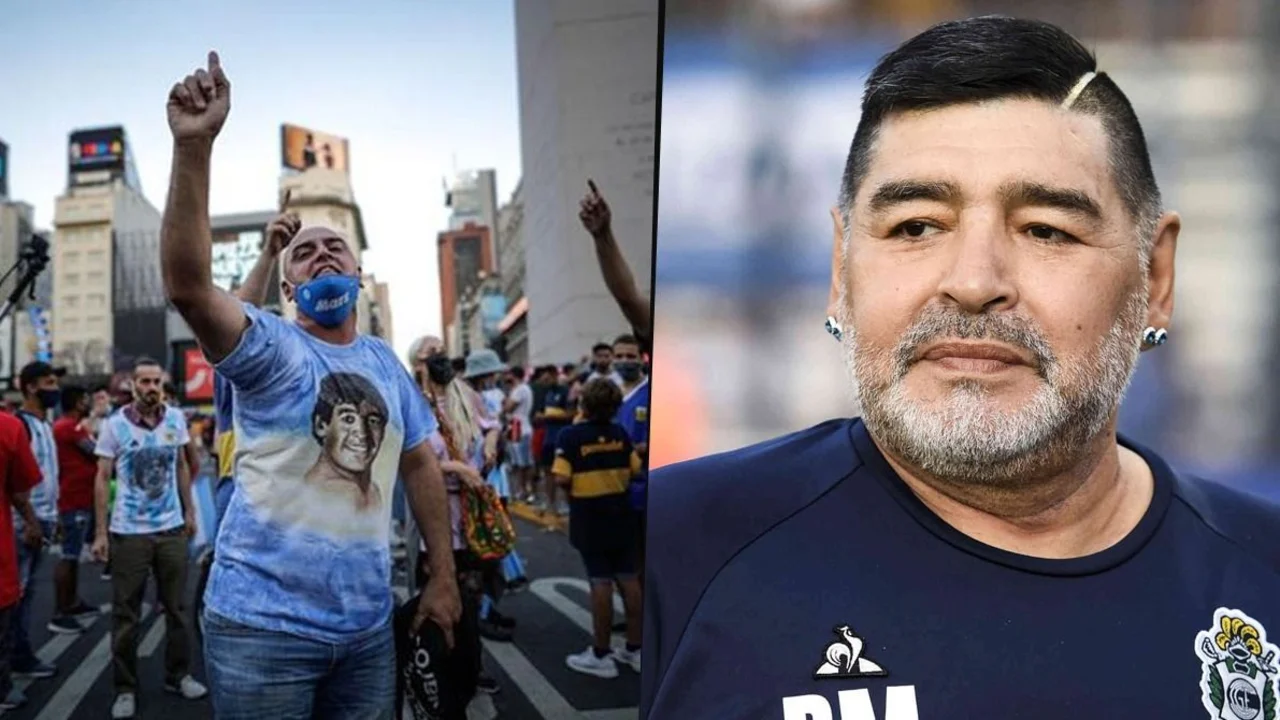 Marcha por la muerte de Diego Maradona