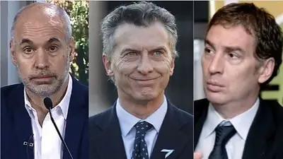 Mauricio Macri-Horacio Rodríguez Larreta-Diego Santilli Mauricio Macri-Horacio Rodríguez Larreta-Diego Santilli