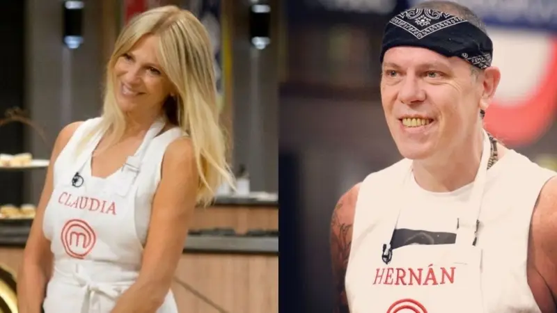 Claudia Fontán. Hernán El Loco Montenegro. MasterChef Celebrity 2.