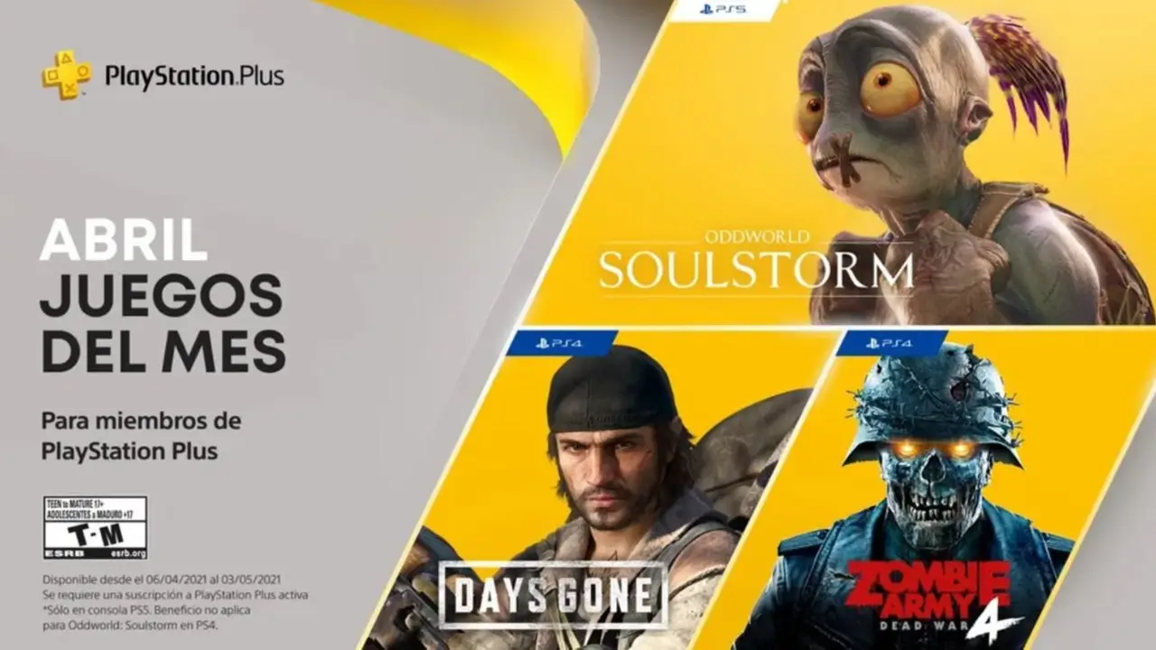 PS Plus juegos gratis abril