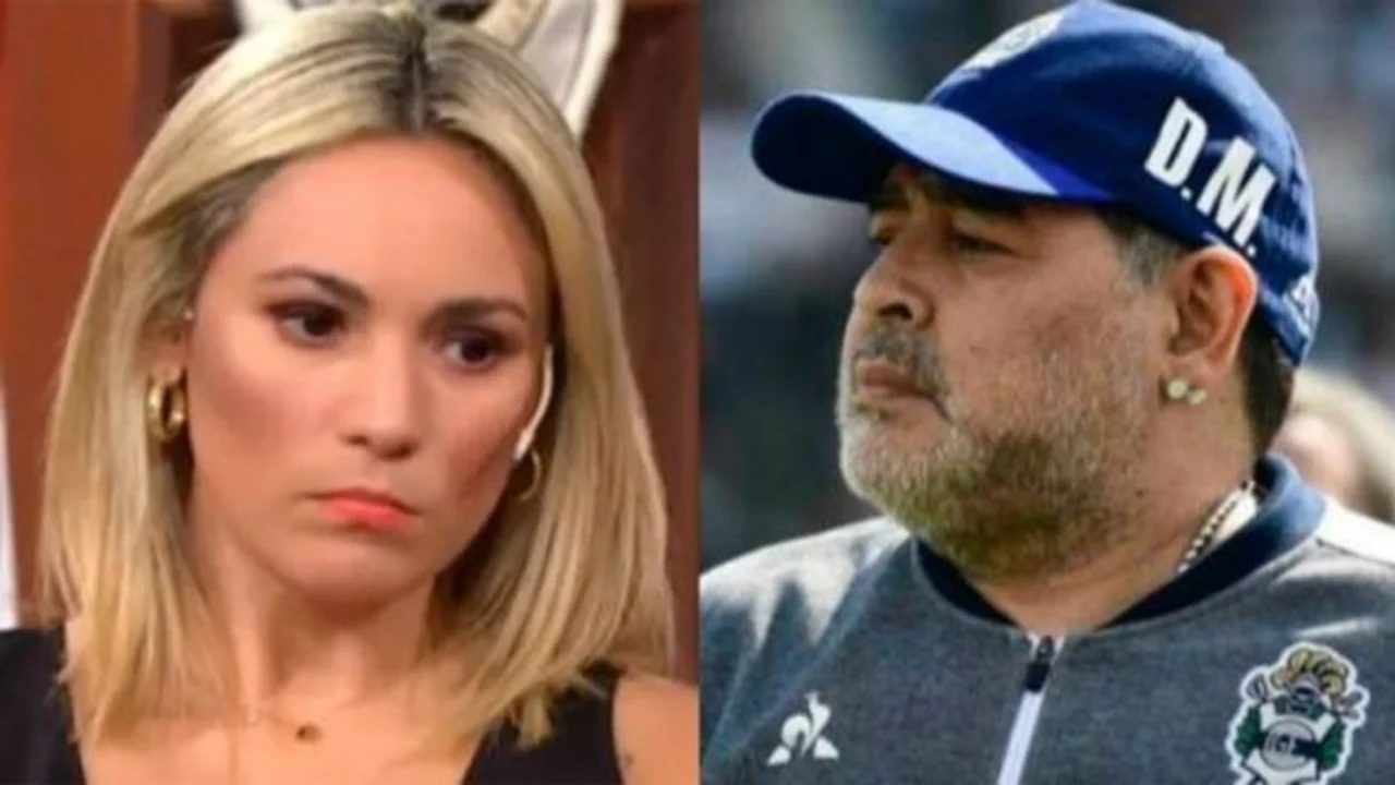 Rocío Oliva tiró a Maradona por la escalera