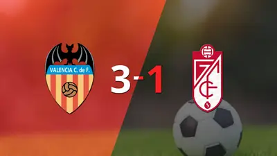 Valencia goleó a Granada por 3 a 1 Valencia goleó a Granada por 3 a 1