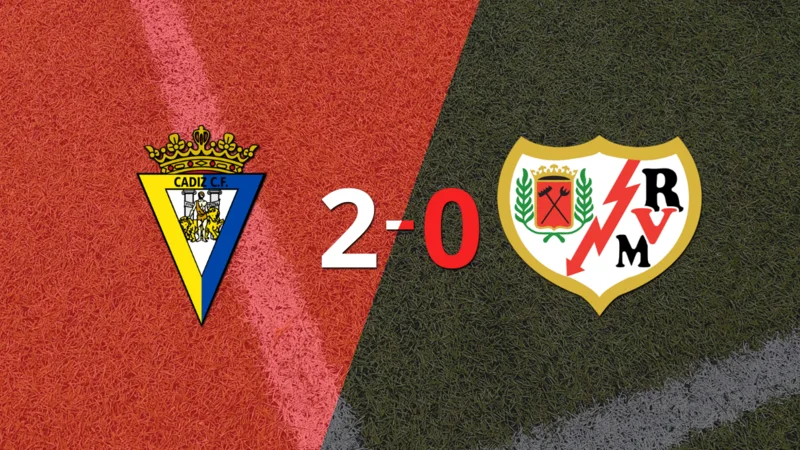 En su casa, Cádiz derrotó por 2-0 a Rayo Vallecano
