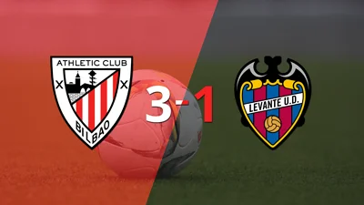 Athletic Bilbao fue más y venció por 3 a 1 a Levante Athletic Bilbao fue más y venció por 3 a 1 a Levante