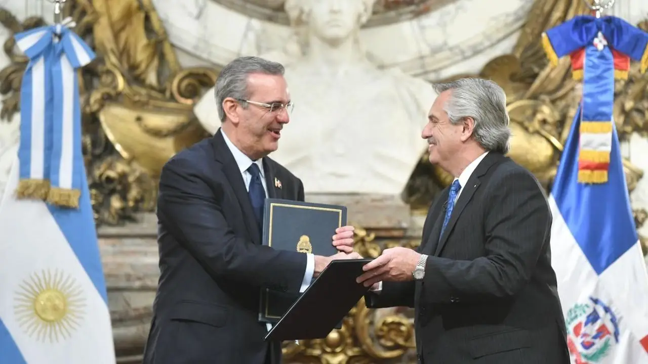 Alberto Fernández recibió al presidente de República Dominicana en Casa Rosada