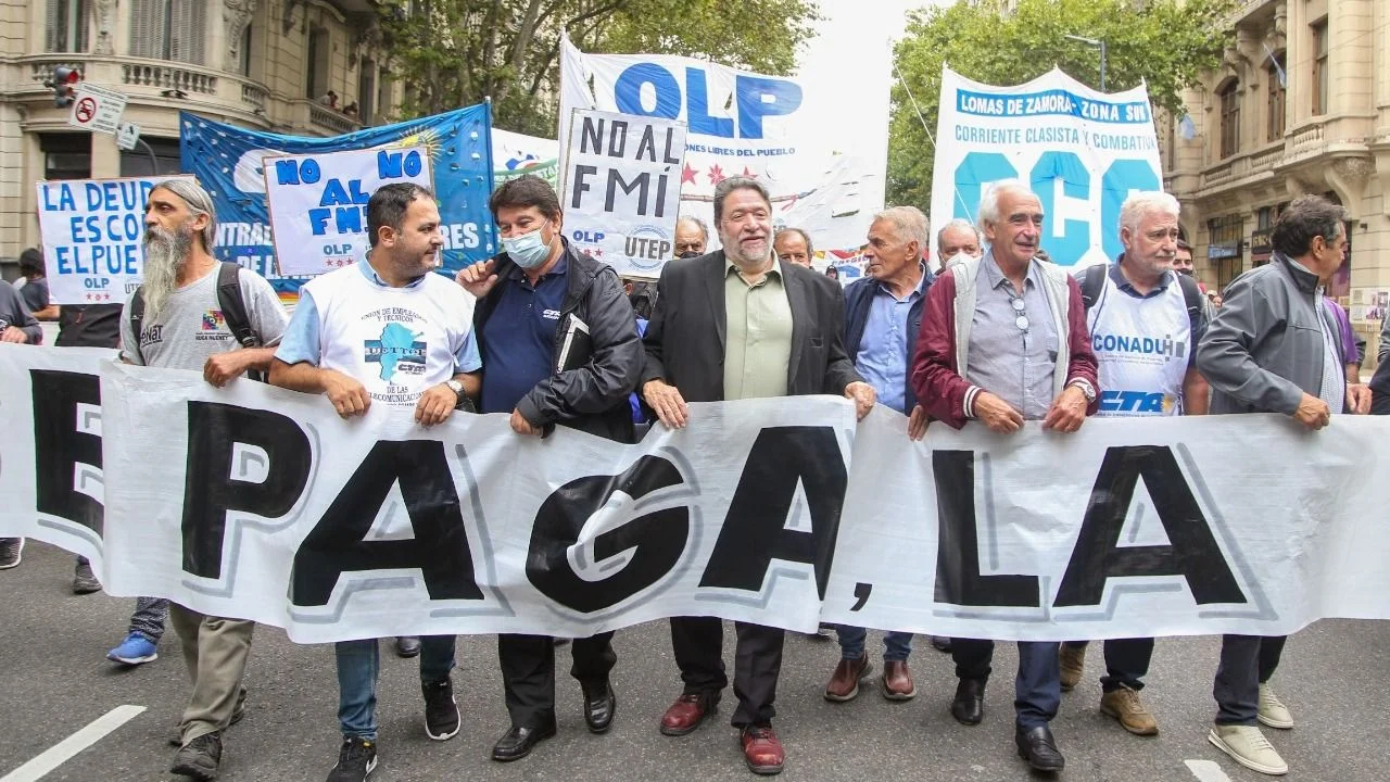 Sectores cercanos al Frente de Todos movilizaron al Congreso contra el acuerdo del FMI