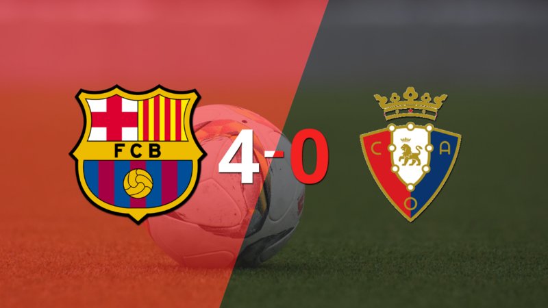 Ferran Torres anotó un doblete en la goleada 4-0 de Barcelona a Osasuna