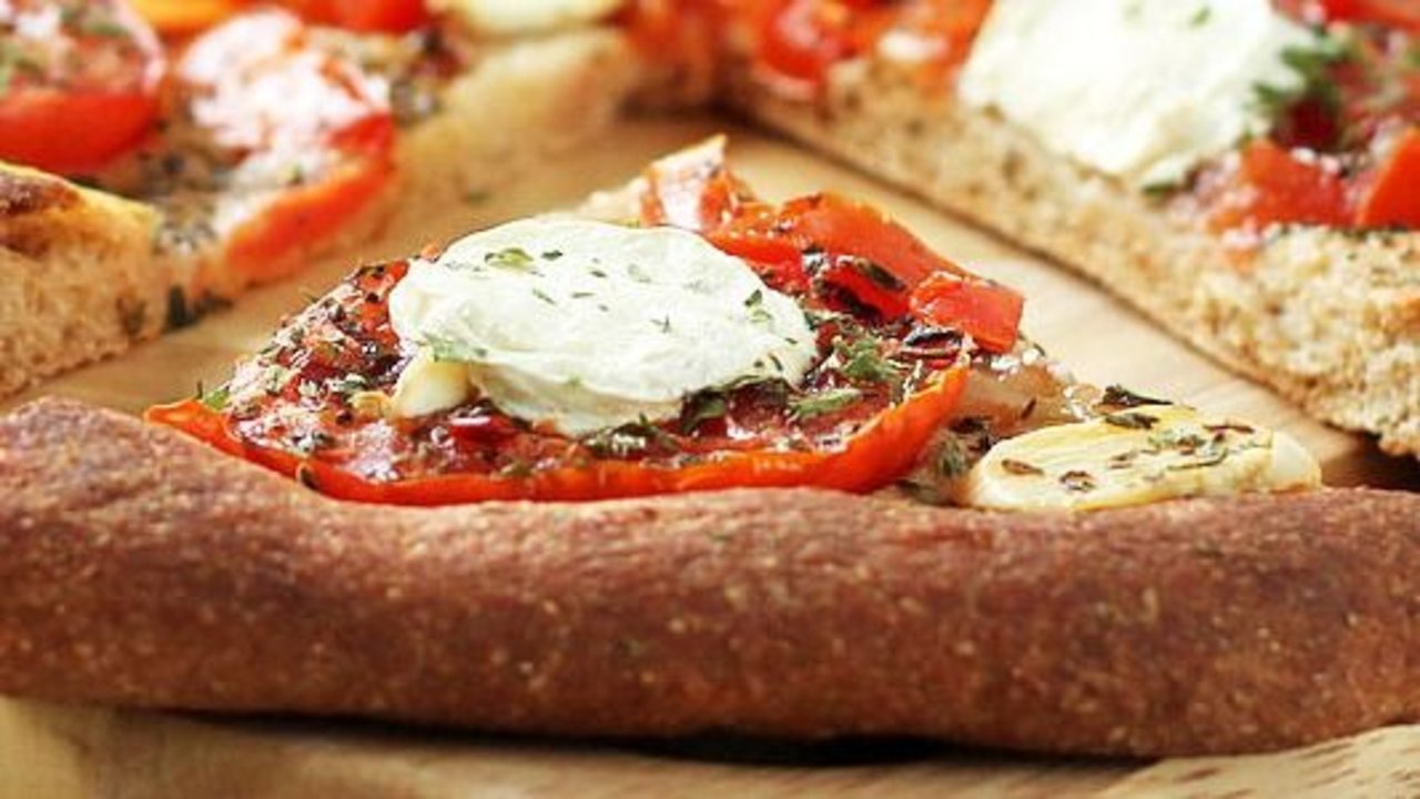 Pizza de harina integral