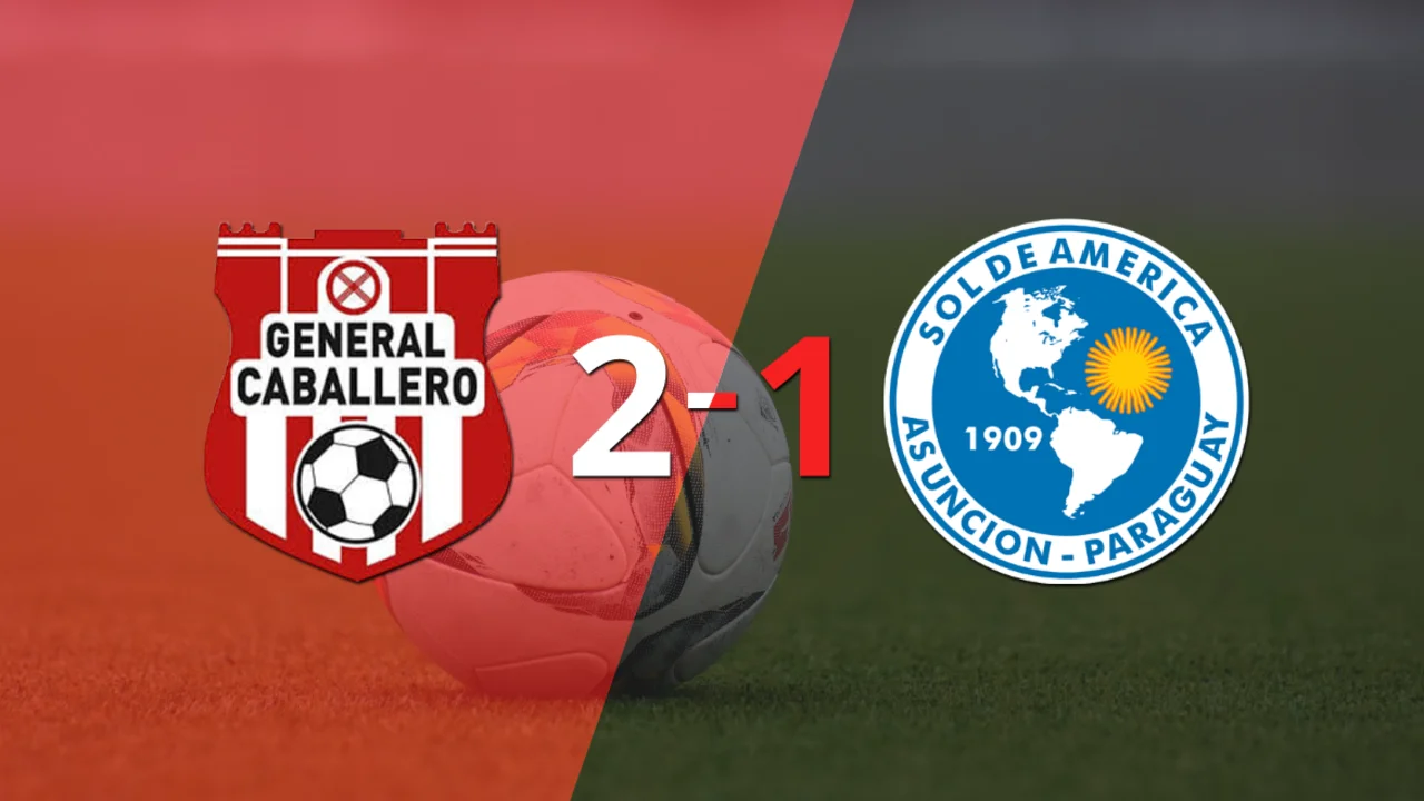 General Caballero JLM consiguió una victoria en casa por 2 a 1 ante Sol de América