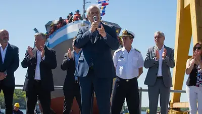 Taiana y Kicillof participaron de la botadura de la segunda Lancha de Instrucción para la Armada Taiana y Kicillof participaron de la botadura de la segunda Lancha de Instrucción para la Armada