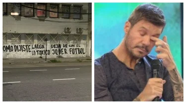 Violentas pintadas contra Tinelli por San Lorenzo: "Dejá de joder"