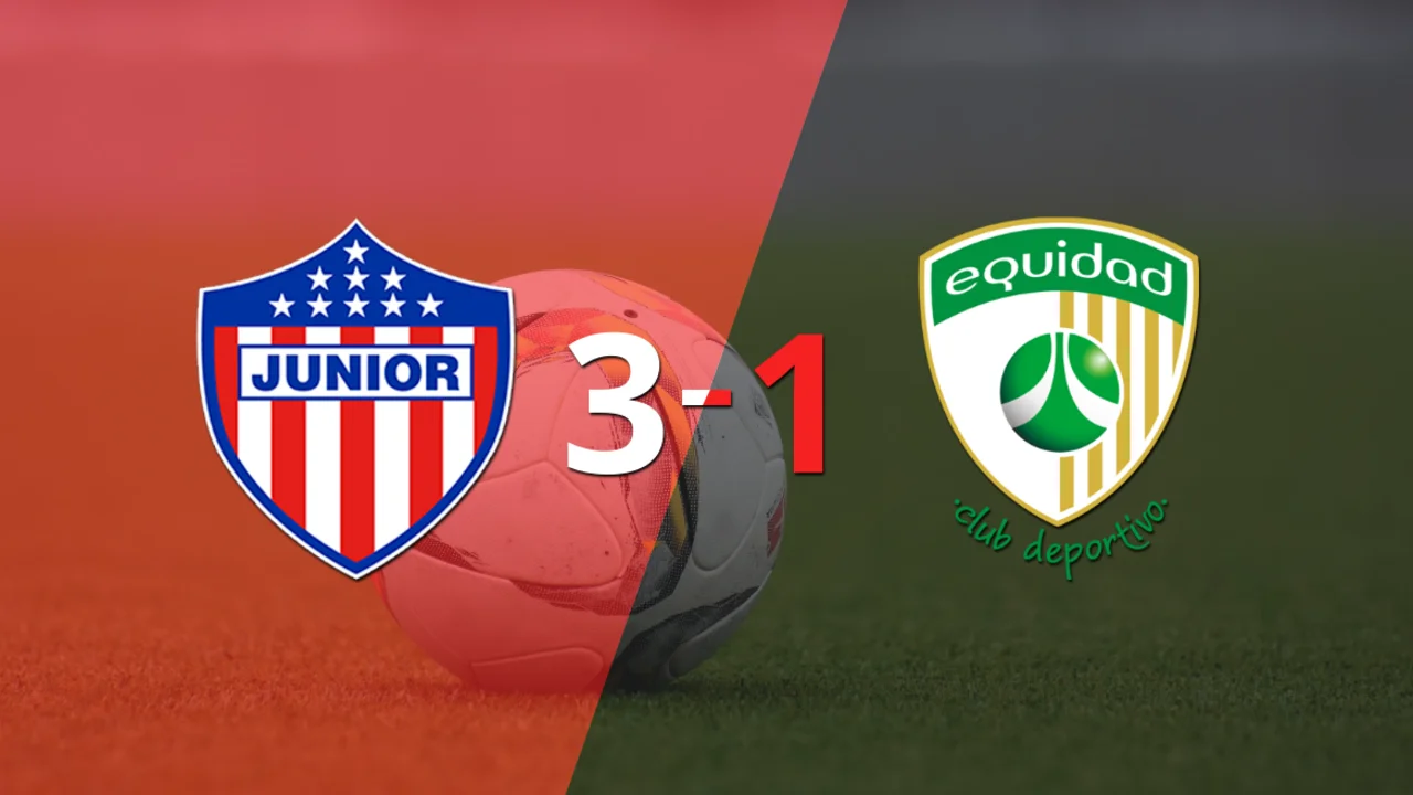 Junior fue más y venció por 3 a 1 a La Equidad