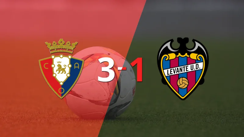 Osasuna fue más y venció por 3 a 1 a Levante