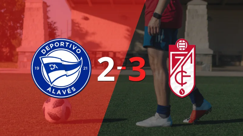 En un partido increíble, Granada le ganó a Alavés por 3 a 2