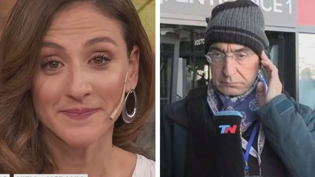 Carolina Amoroso llora al hablar con Nelson Castro tras la cobertura en Ucrania durante la guerra con Rusia