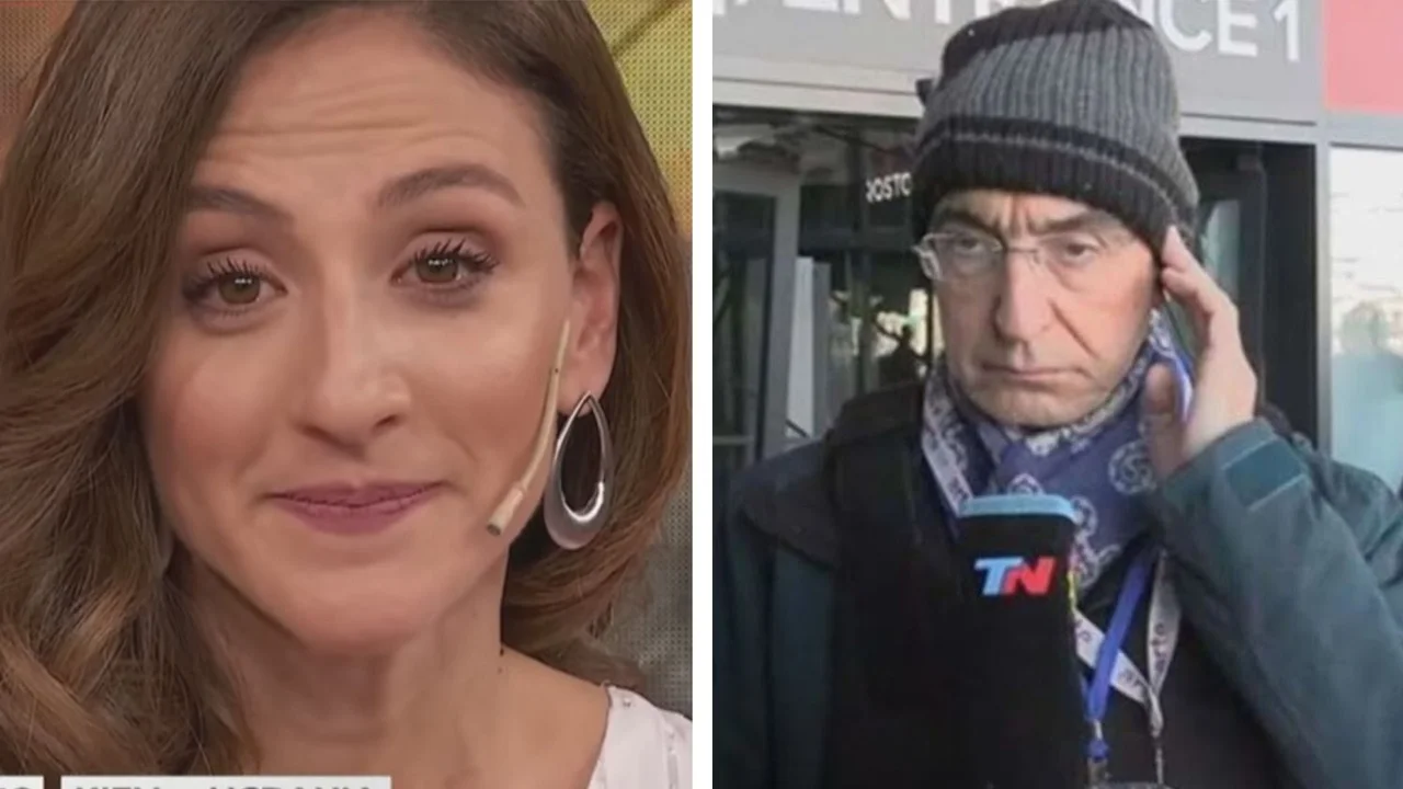 Carolina Amoroso llora al hablar con Nelson Castro tras la cobertura en Ucrania durante la guerra con Rusia
