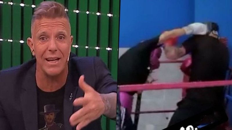 Alejandro Fantino se agarra a trompadas con un boxeador