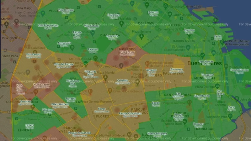 El mapa de los cortes de luz