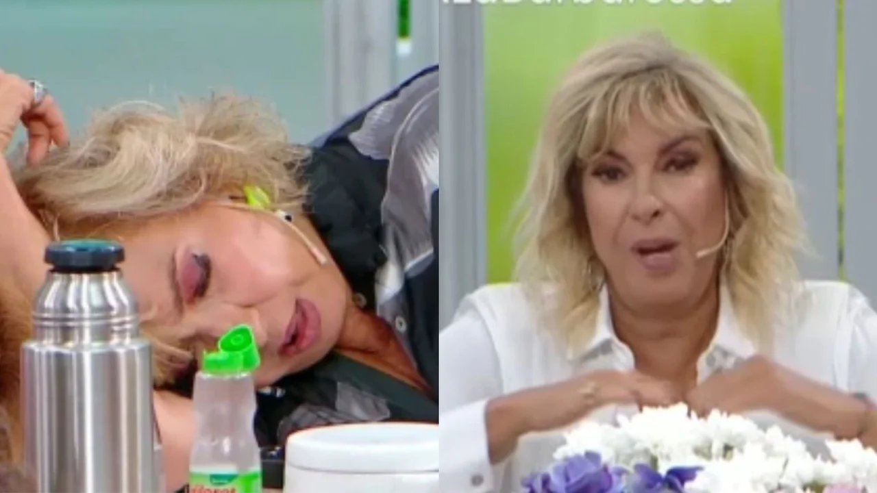 Georgina Barbarossa "se durmió" en vivo y la destrozaron en redes.