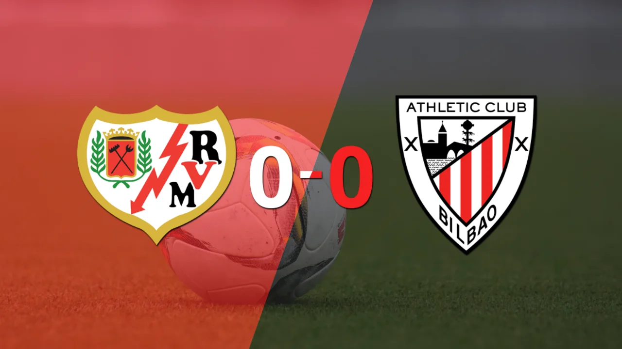 Cero a cero terminó el partido entre Rayo Vallecano y Athletic Bilbao