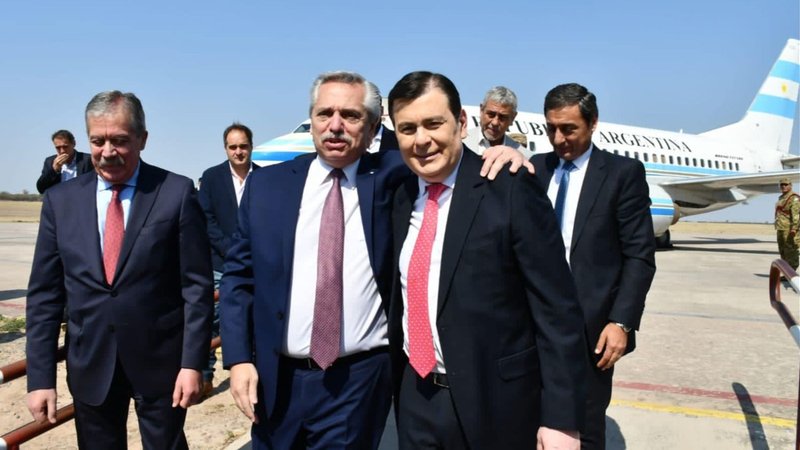 El presidente de la Nación, Alberto Fernández, y el gobernador de la provincia de Santiago del Estero, Gerardo Zamora