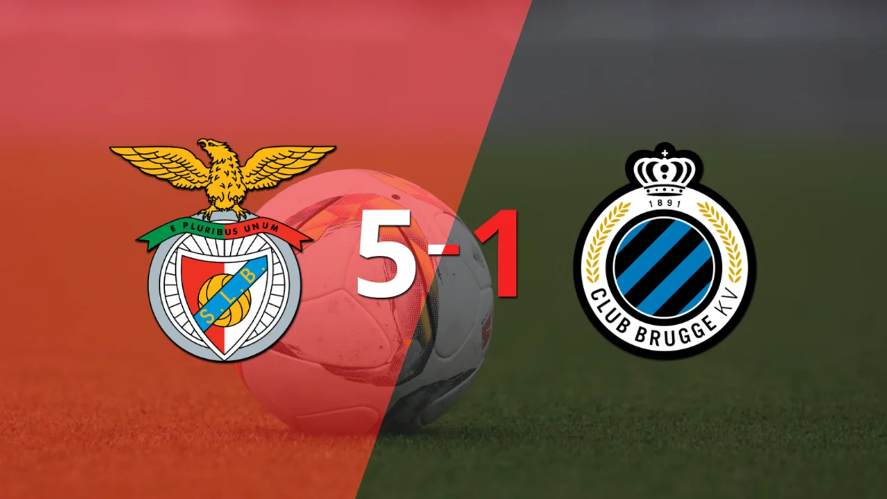 Benfica venció a Club Brugge y clasifica a Cuartos de Final