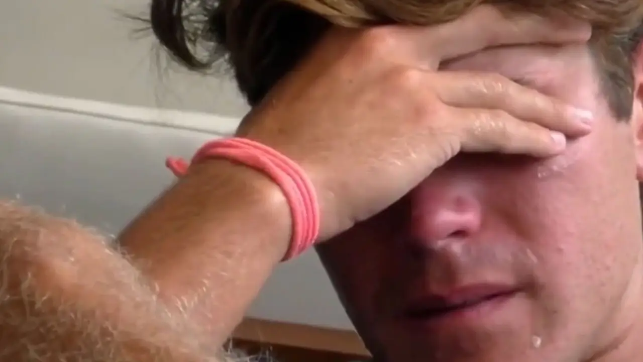 Marcos Ginocchio llorando