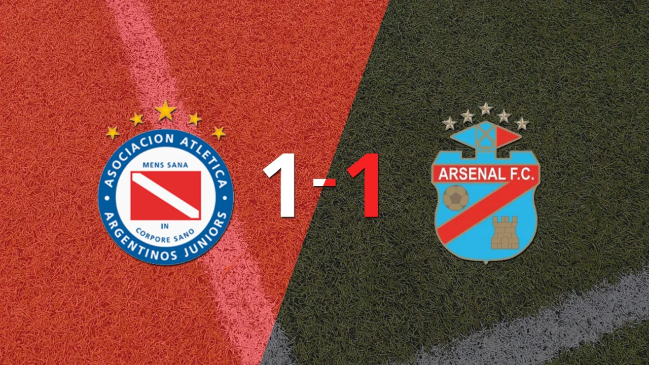 Argentinos Juniors y Arsenal empataron 1 a 1