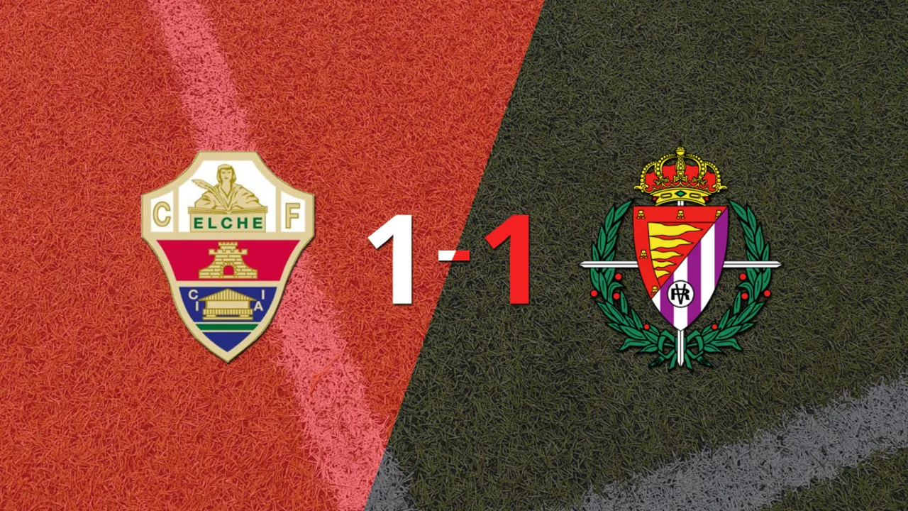 Elche no pudo en casa ante Valladolid y empataron 1-1 