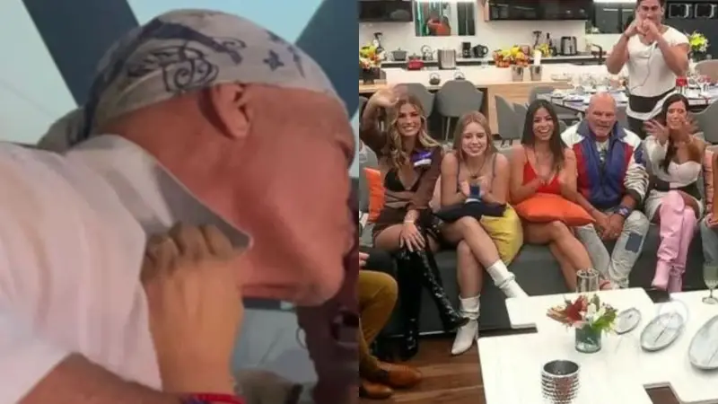 Walter Alfa de Gran Hermano a los besos con María Laura Cata y Delfina Wagner