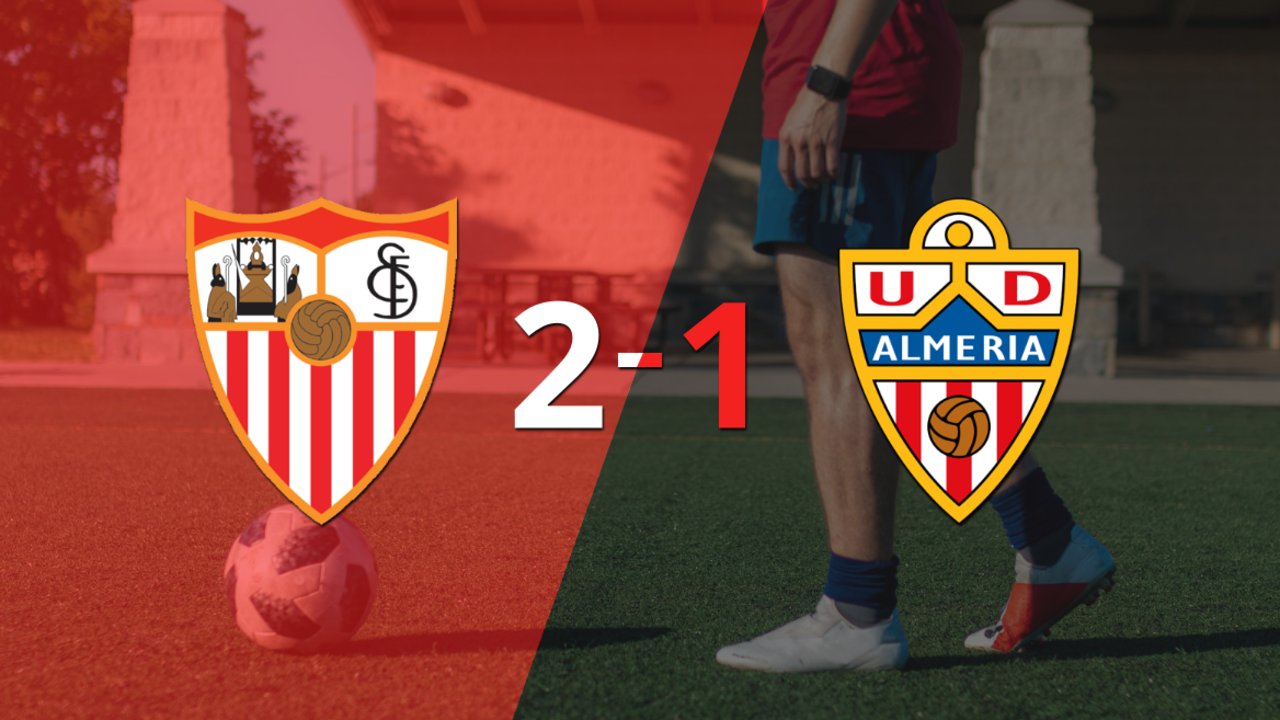 Sevilla sacó los 3 puntos en casa al vencer 2-1 a Almería