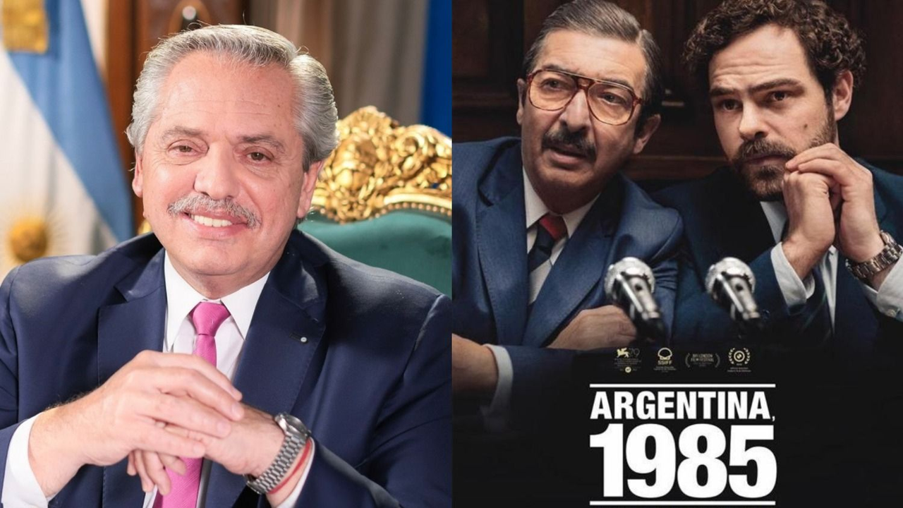 Alberto Fernández celebró el cine nacional pese al resultado de Argentina 1985.
