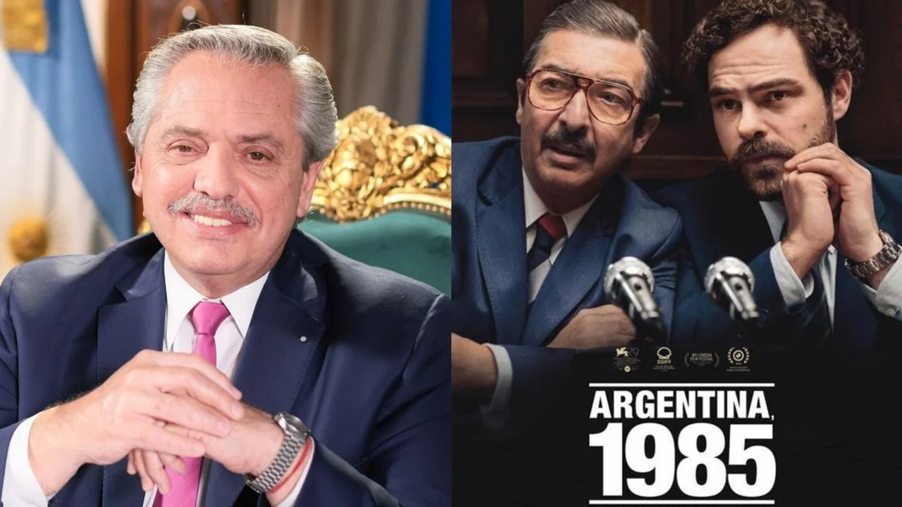 Alberto Fernández celebró el cine nacional pese al resultado de Argentina 1985.