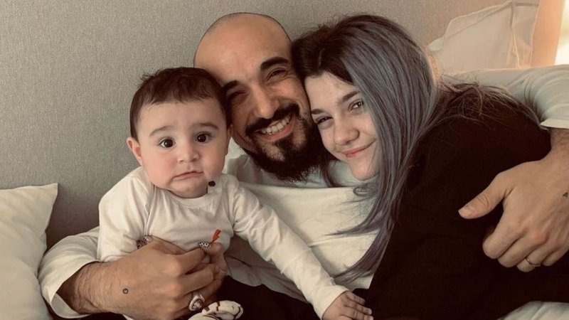 Abel Pintos con su familia