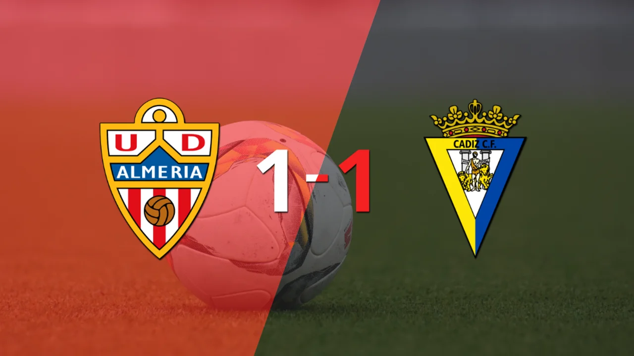 Reparto de puntos en el empate a uno entre Almería y Cádiz