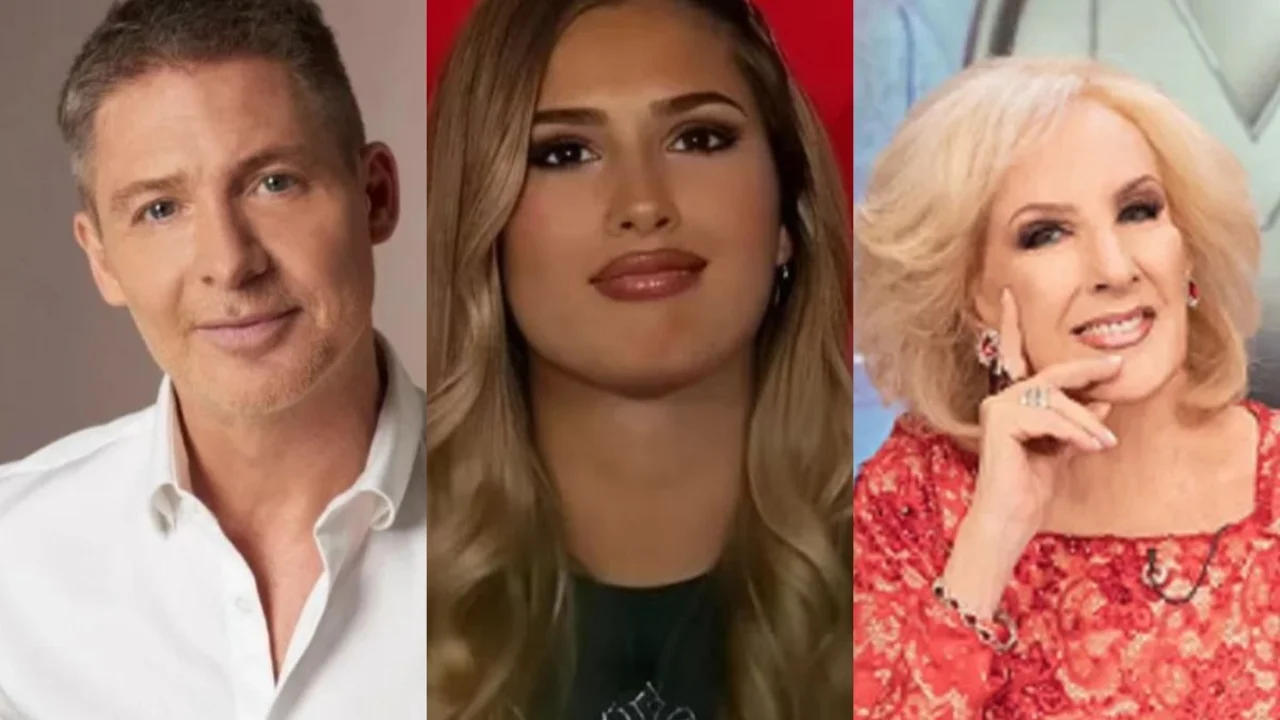 Adrián Suar, Julieta Poggio y Mirtha Legrand. 