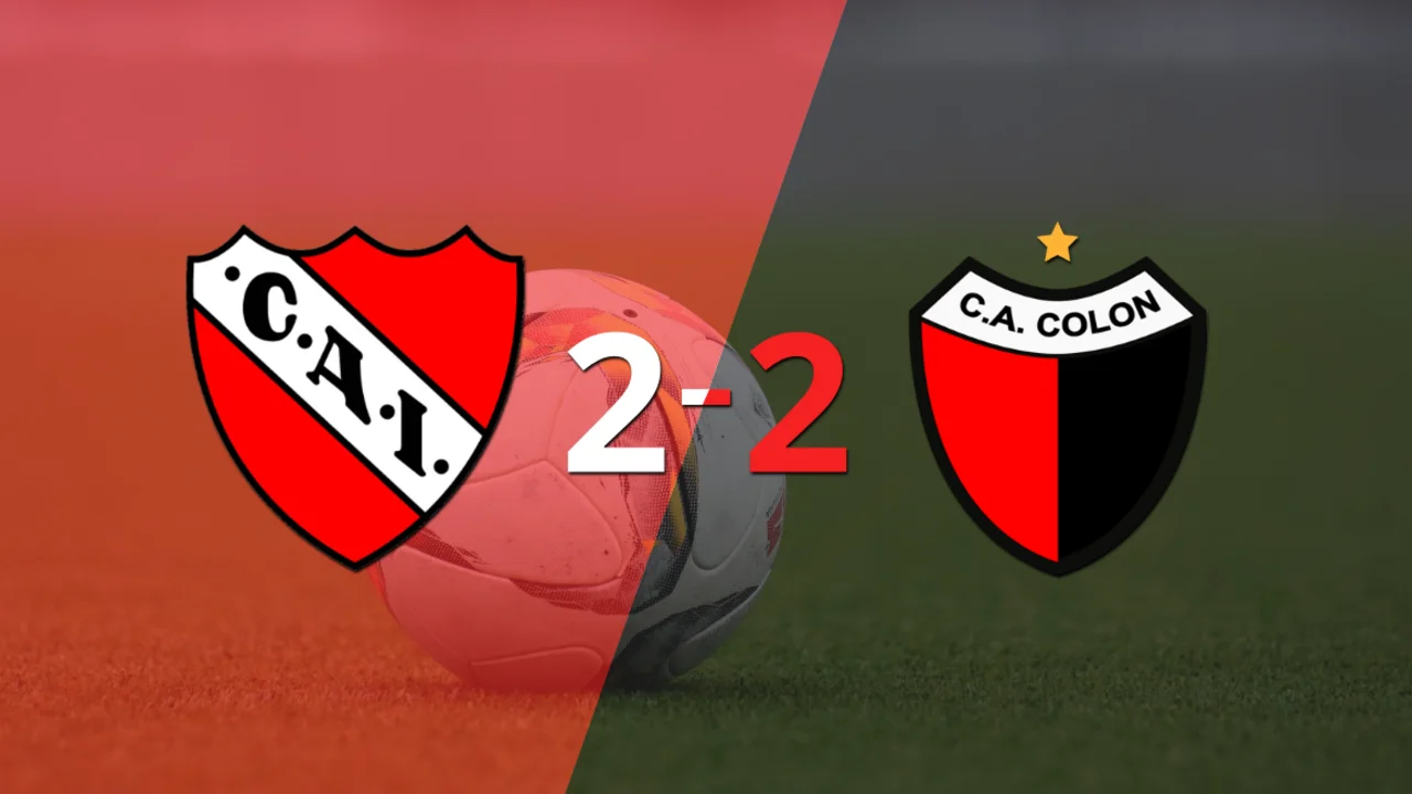 Independiente y Colón igualaron por 2 en un vibrante partido