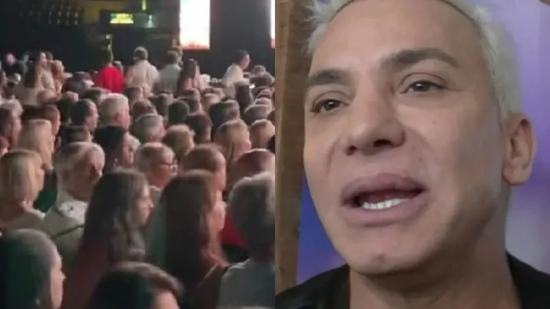 Enojo del público contra Flavio Mendoza en la obra Stravaganza en el Luna Park