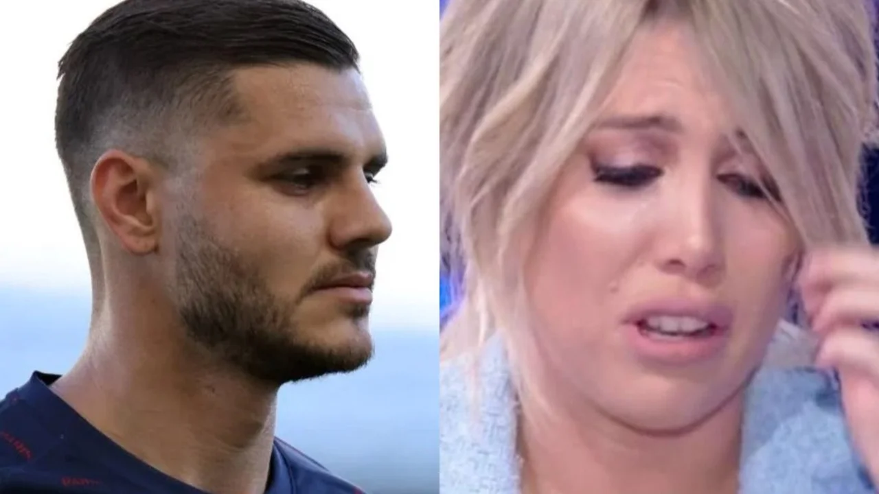 Denuncian a Mauro Icardi. Wanda Nara llorando