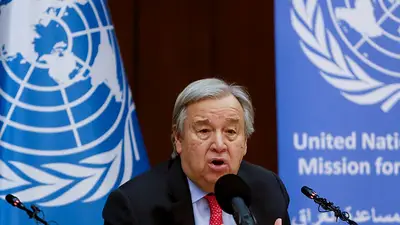 ONU: Ante la presencia del canciller ruso, Guterres denunció la "devastación" de Ucrania ONU: Ante la presencia del canciller ruso, Guterres denunció la "devastación" de Ucrania